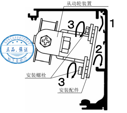 松下沐鸣2门从动轮安装